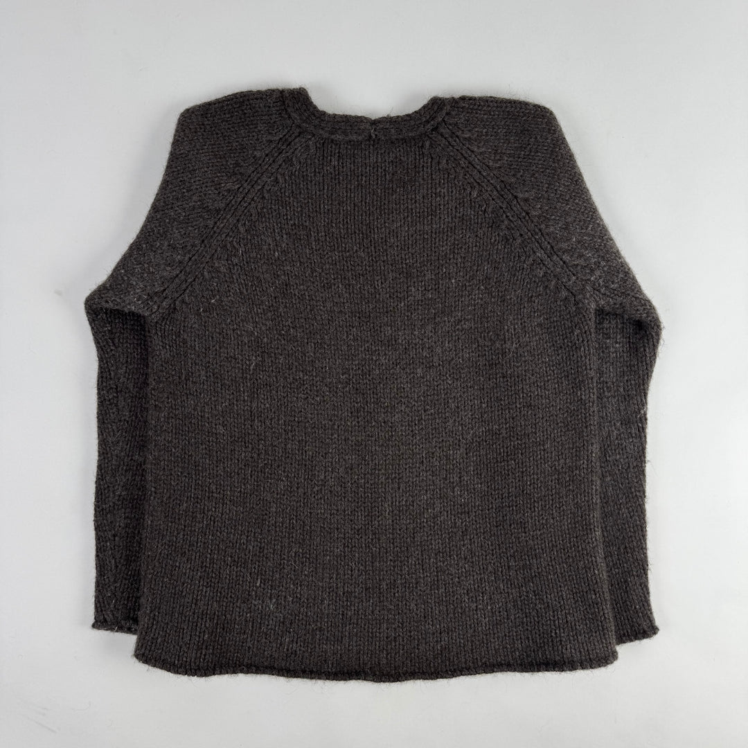 Gucci By Tom Ford 1990’s Brown Alpaca/Wool Chunky Knit V-Neck Pullover