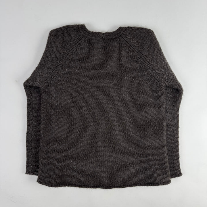 Gucci By Tom Ford 1990’s Brown Alpaca/Wool Chunky Knit V-Neck Pullover