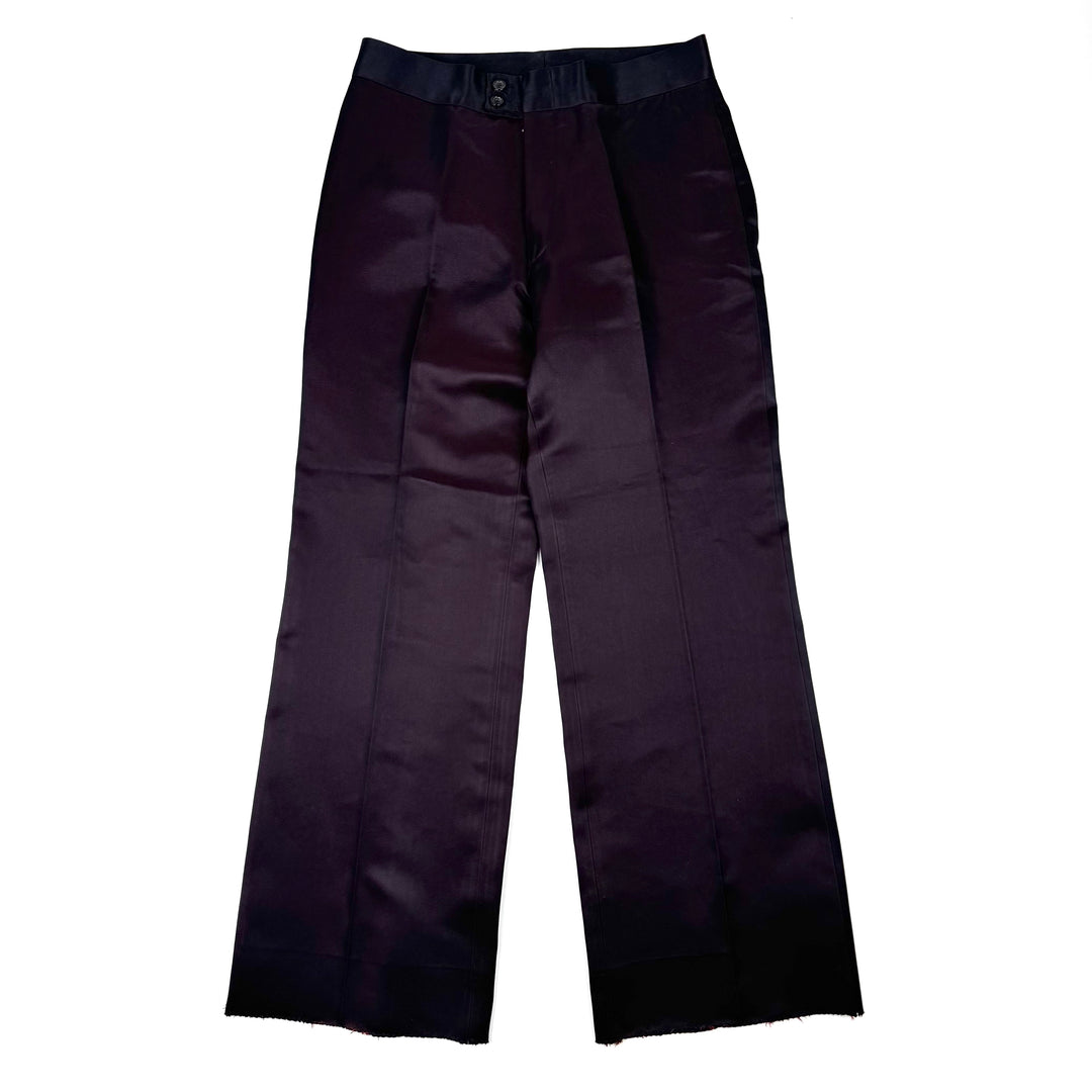 Gucci By Tom Ford SS1998 Red/Black Iridescent Silk Wide Relaxed Suit Trousers