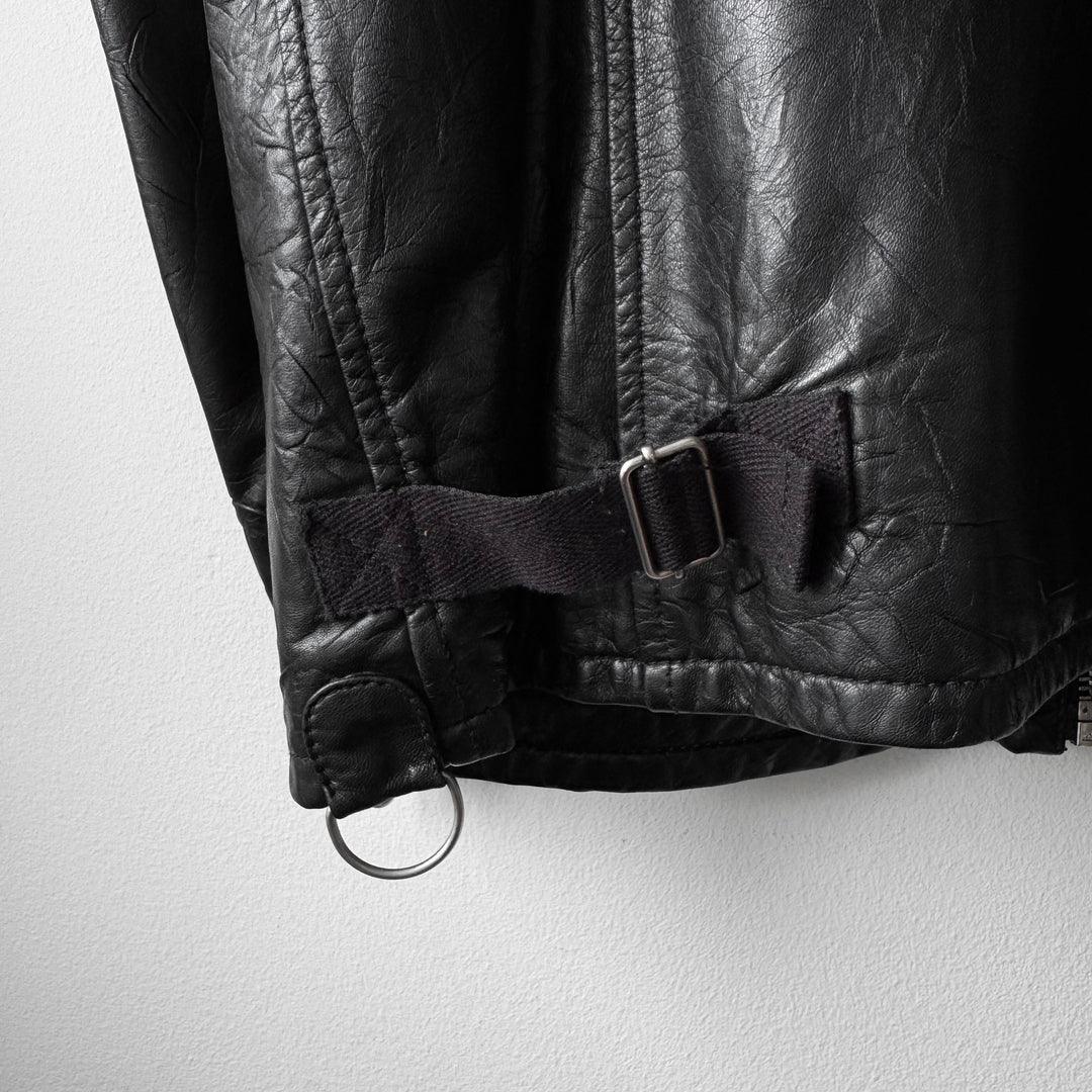 Dolce & Gabbana SS2004 Black Multi-Zip Runway Sheep Leather Jacket