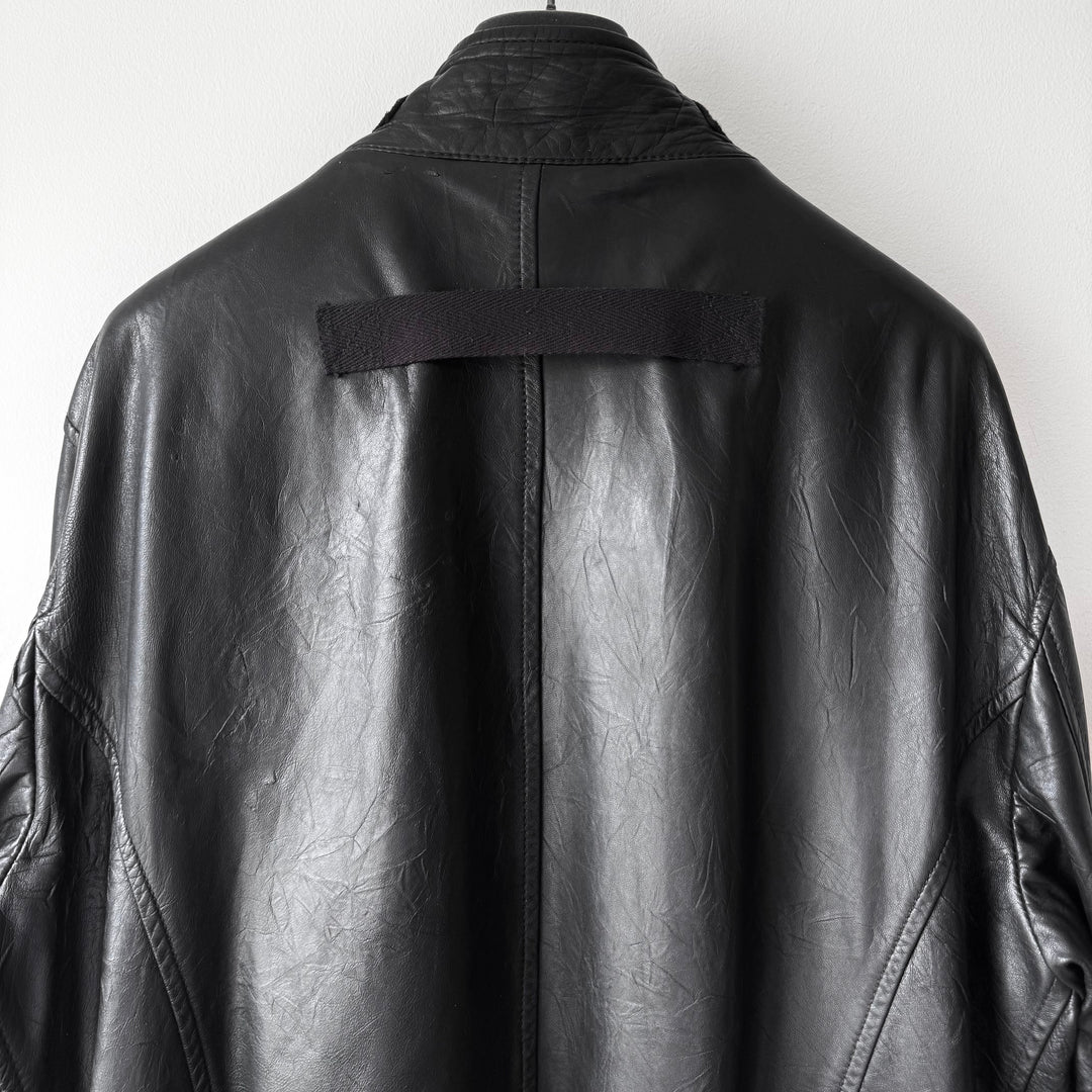 Dolce & Gabbana SS2004 Black Multi-Zip Runway Sheep Leather Jacket