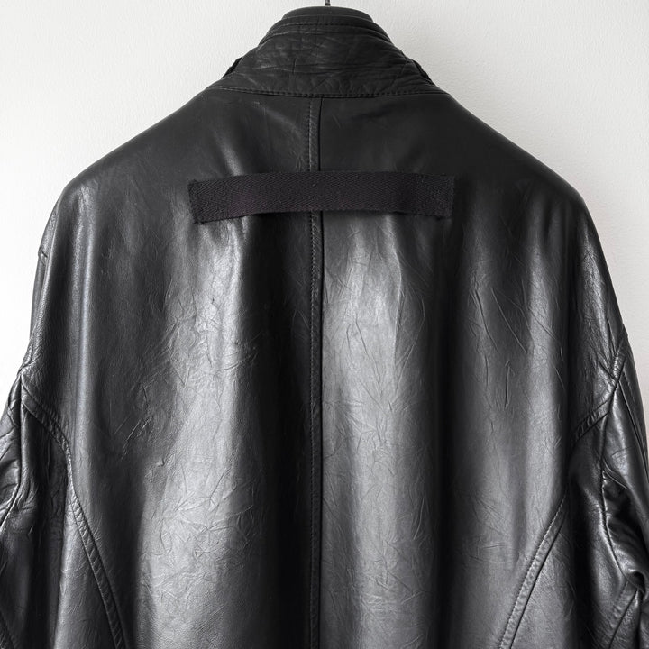 Dolce & Gabbana SS2004 Black Multi-Zip Runway Sheep Leather Jacket