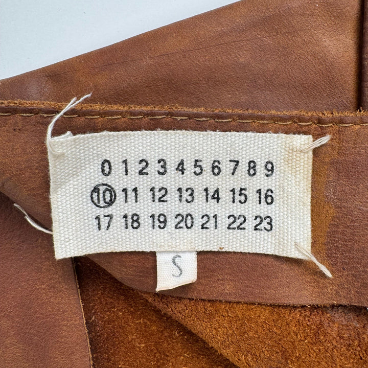 AW2001 Martin Margiela Raw Cowhide Brown Leather McQueen Cargo Pants