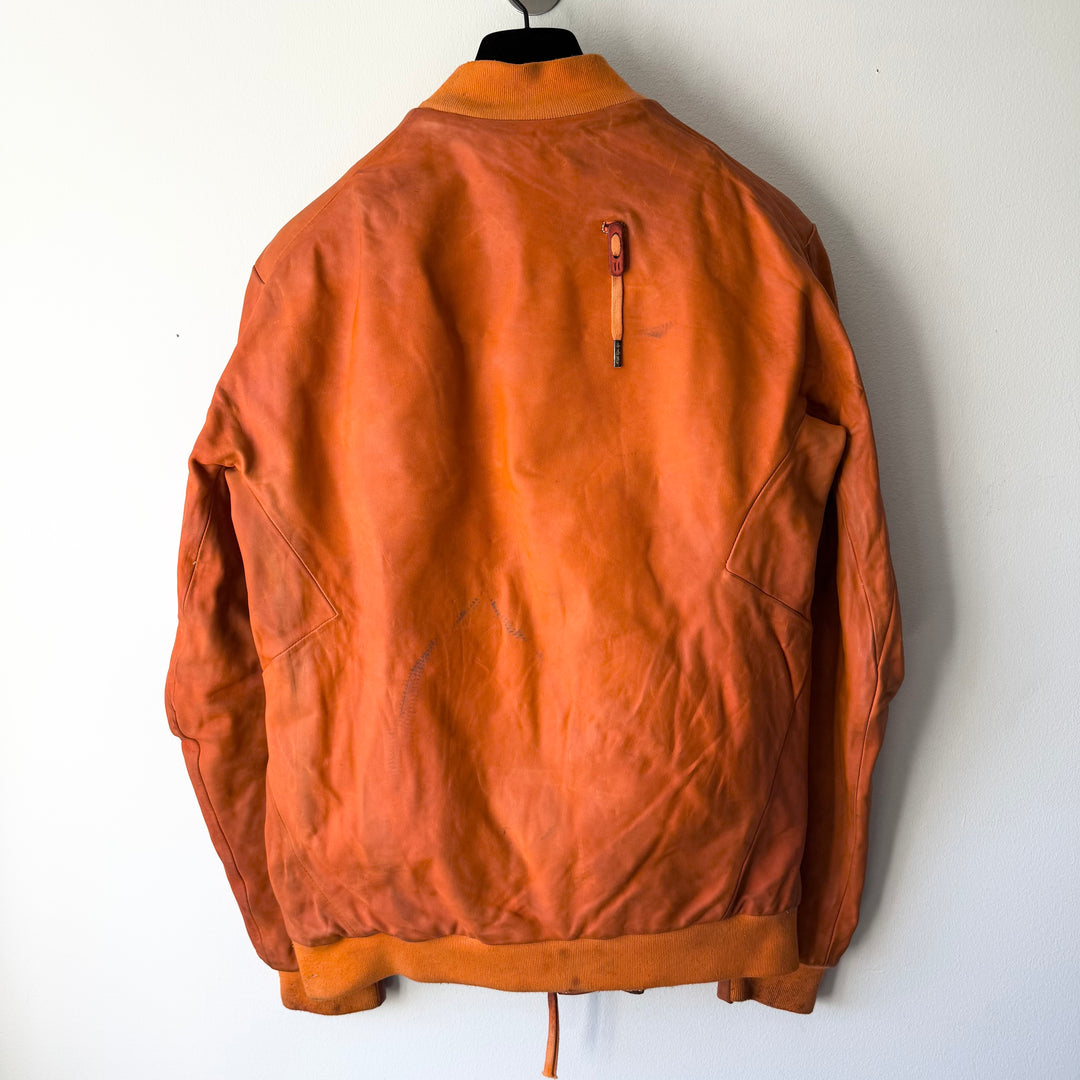 Boris Bidjan Saberi SS2018 Orange Horse Leather J3-F2424M Bomber Jacket