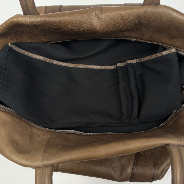 AW2014 Maison Martin Margiela Brown Large Leather Weekender/Duffle Bag