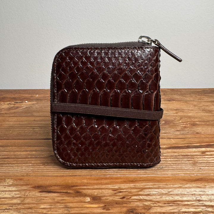Helmut Lang 2000’s Snake Skin Leather Zip-Up Wallet