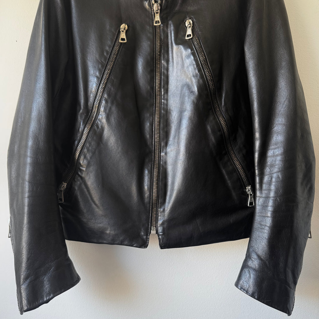 SS2001 Martin Margiela 5-Zip Leather Moto Café Racer Jacket