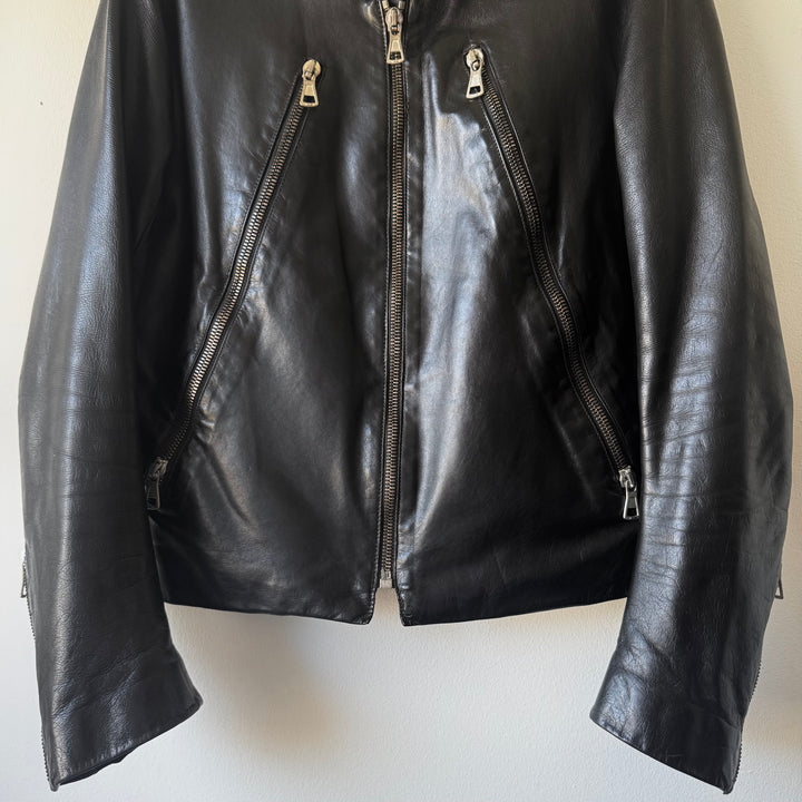 SS2001 Martin Margiela 5-Zip Leather Moto Café Racer Jacket
