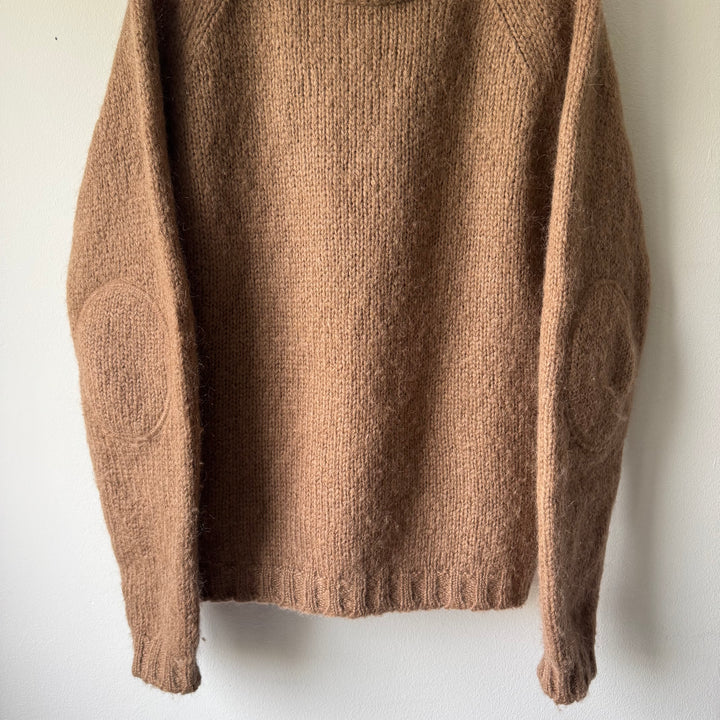 Prada 2000's Brown Mohair/Wool Heavy Knit Pullover Sweater