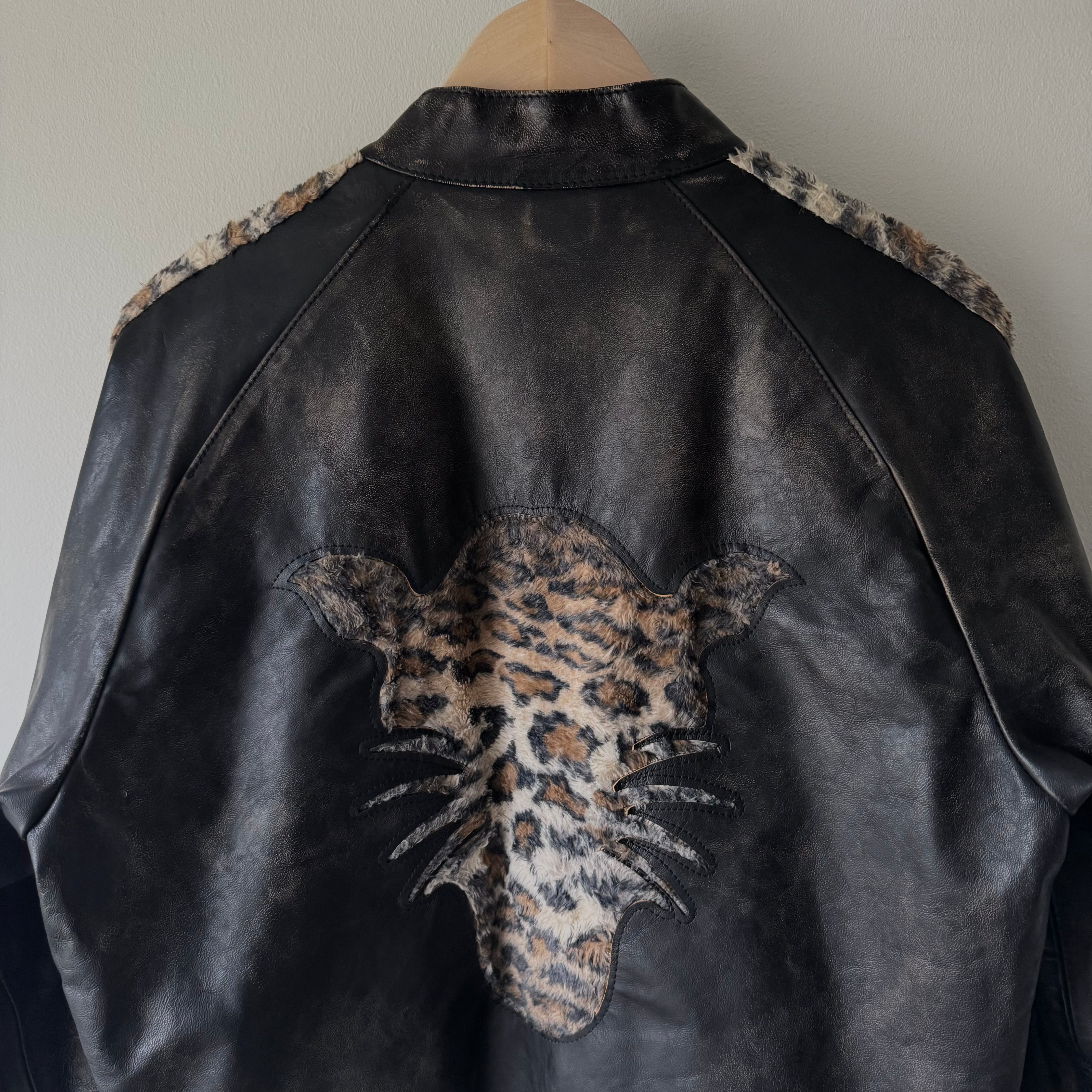 AW2006 Martin Margiela Leopard Café Racer Leather Jacket