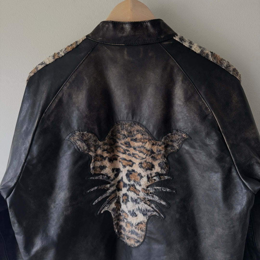 AW2006 Martin Margiela Leopard Café Racer Leather Jacket