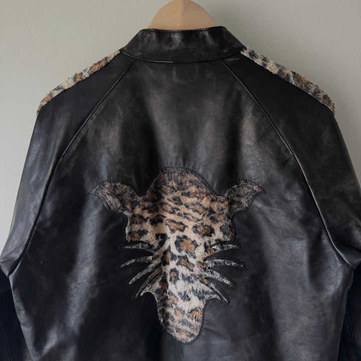AW2006 Martin Margiela Leopard Café Racer Leather Jacket