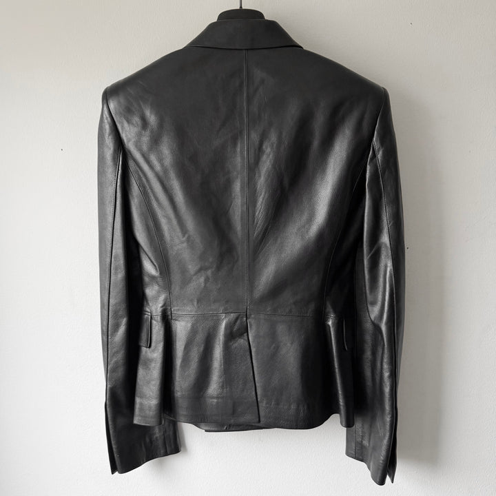 Gucci By Tom Ford FW1997 Black Lamb Leather Blazer