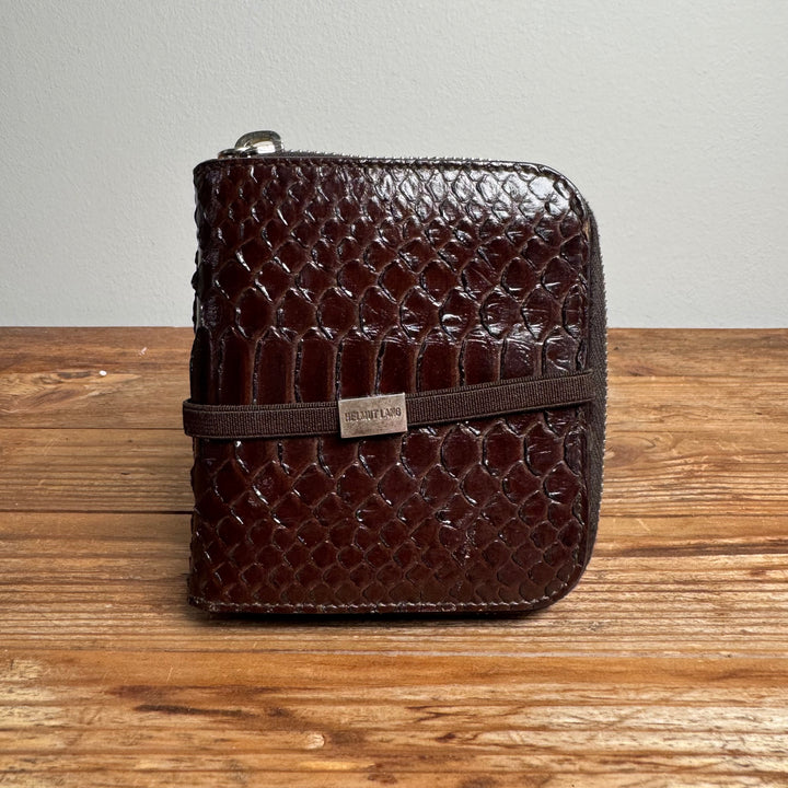 Helmut Lang 2000’s Snake Skin Leather Zip-Up Wallet