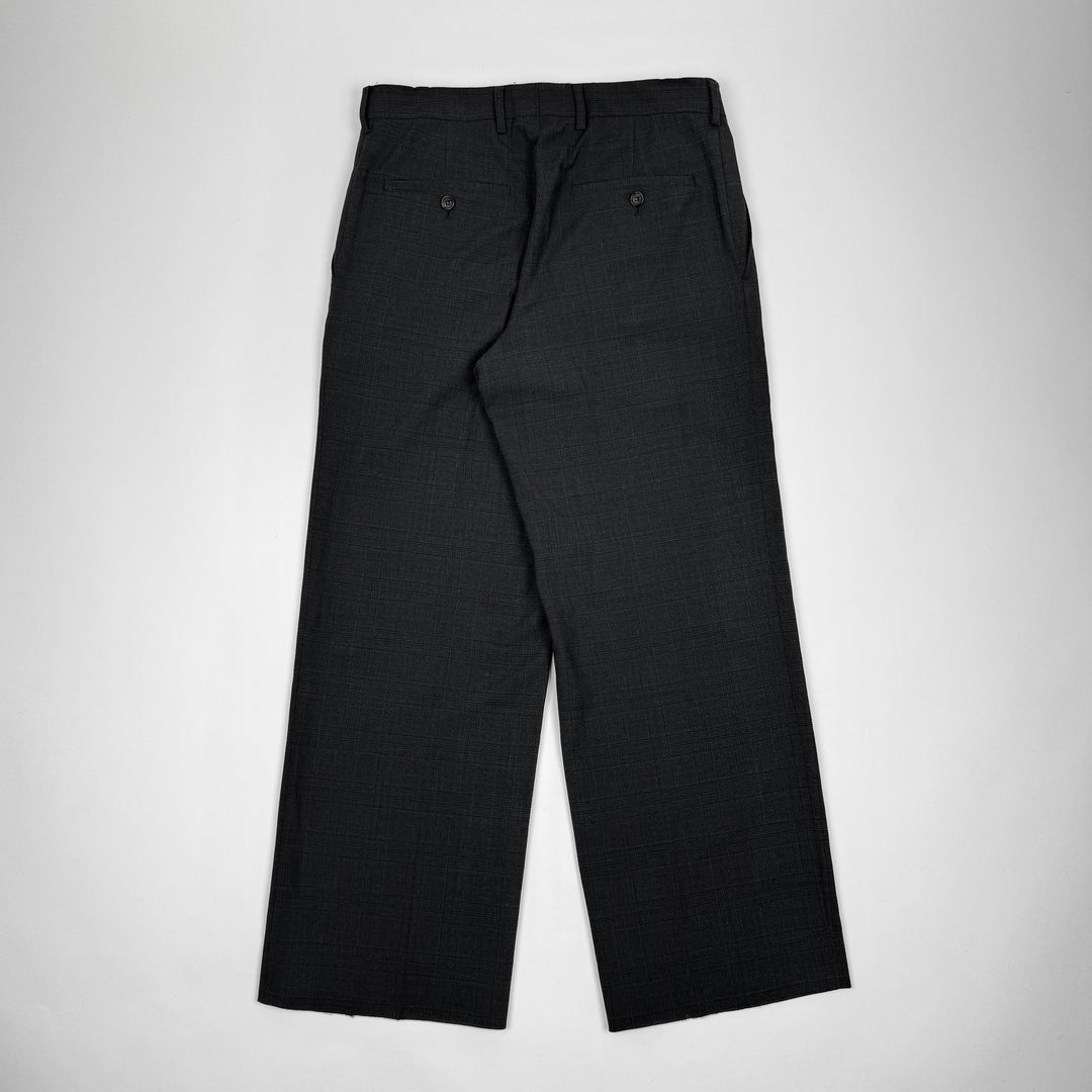 Miu Miu 2022 Checkered Prince Of Wales Pleated Fine Wool Pants