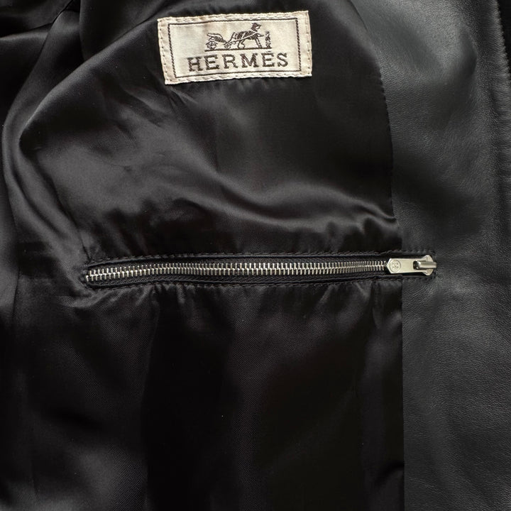 Hermes FW2015 Runway Sample Hair-On-Hide Calf Leather Moto Jacket