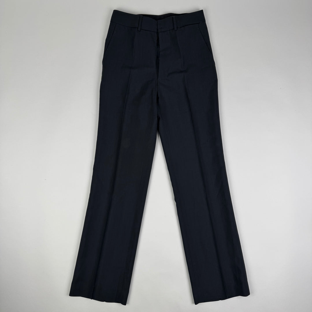 SS1999 Martin Margiela Gray/Dark Green Wool/Mohair Wide Leg Suit Pants