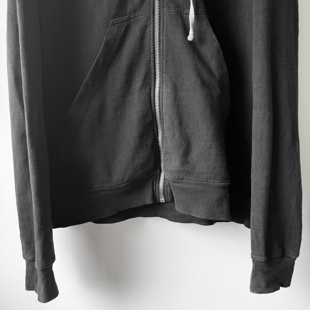 Rick Owens DRKSHDW FW2016 Black Cotton Jason Zip-Up Hoodie