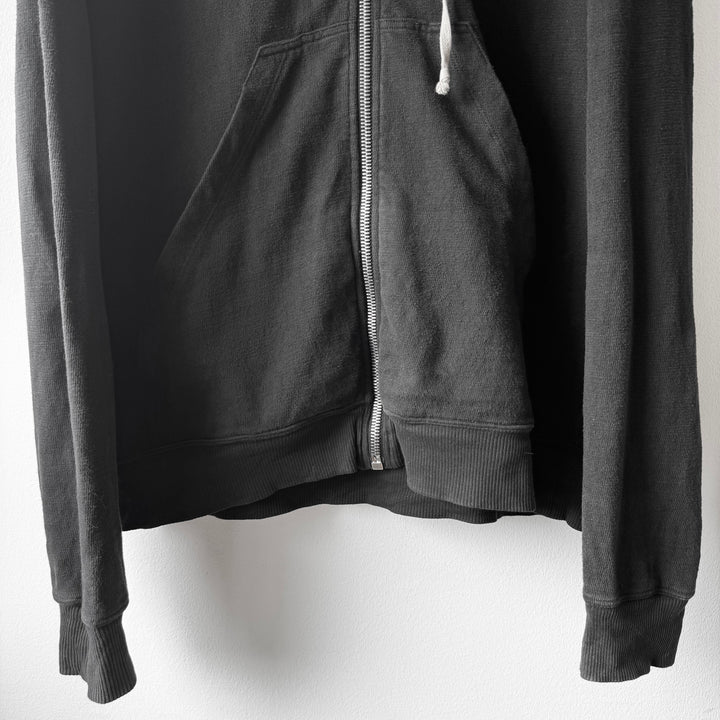 Rick Owens DRKSHDW FW2016 Black Cotton Jason Zip-Up Hoodie