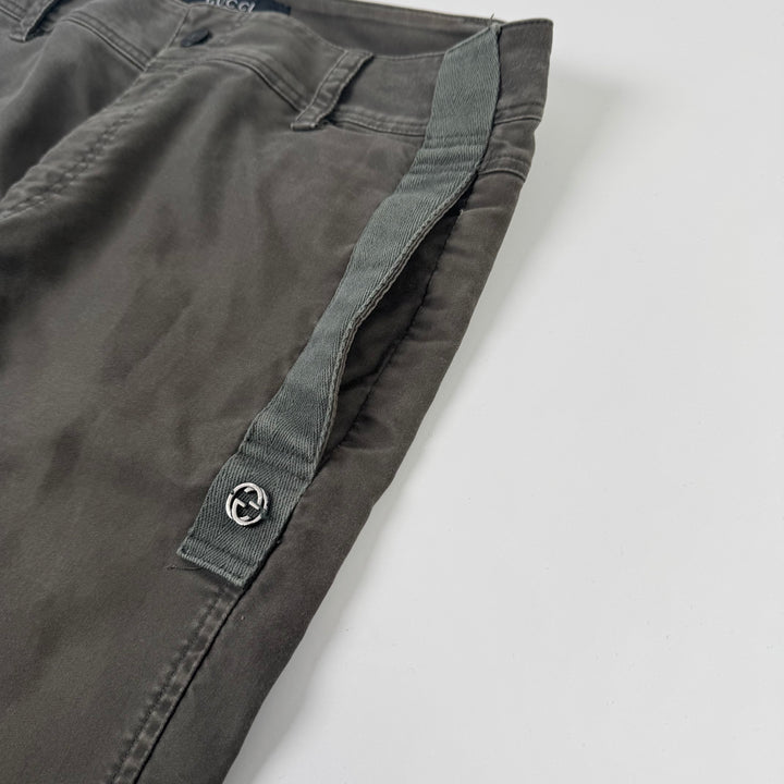 Gucci By Tom Ford SS2003 Olive Green Relaxed Straight Military Pants