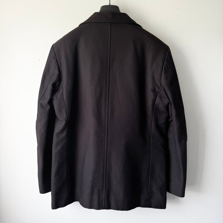 Yves Saint Laurent Rive Gauche By Tom Ford FW2001 Brown Cotton Double Breasted Short Coat