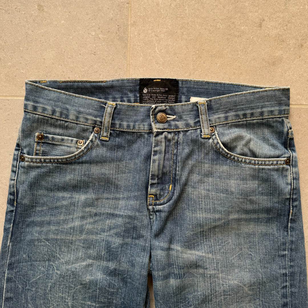 Acne Studios 2000´s Washed Blue Boot-Cut Denim