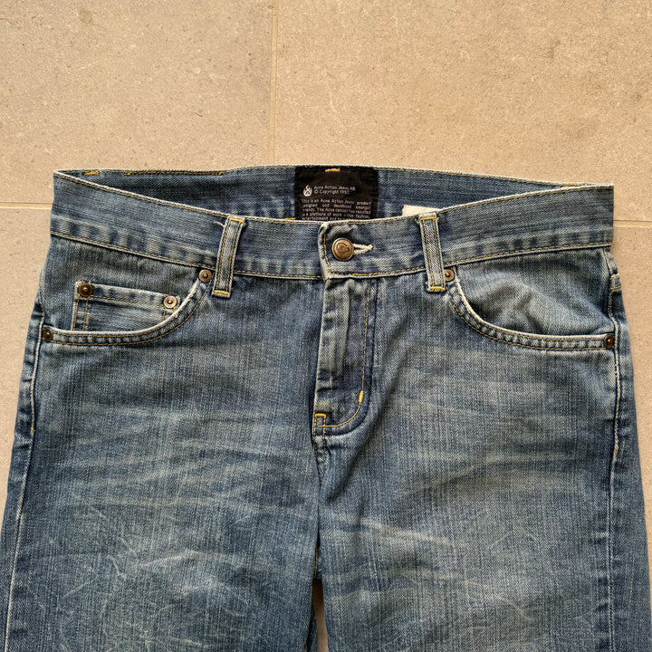 Acne Studios 2000´s Washed Blue Boot-Cut Denim