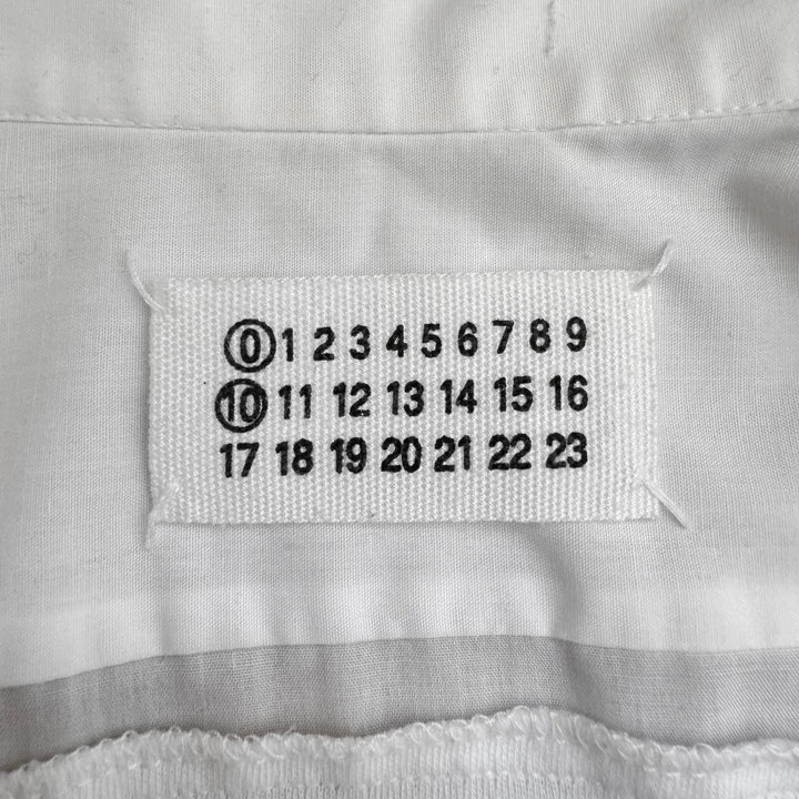 SS2003 Martin Margiela Artisanal White Hybrid Tuxedo Shirt Inlayed Longsleeve