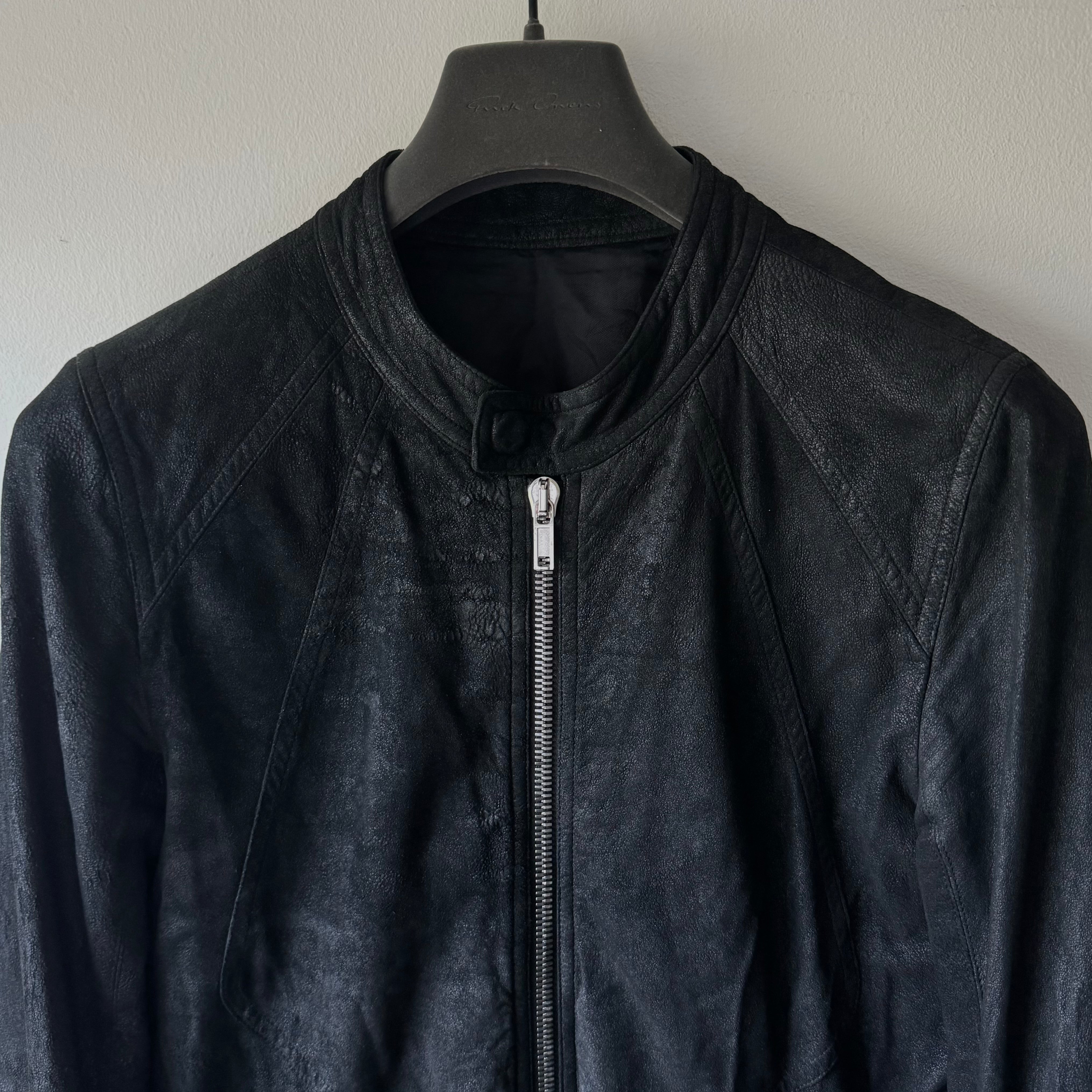 Rick Owens FW21 Blistered Lamb Leather Moto Intarsia – Recollected
