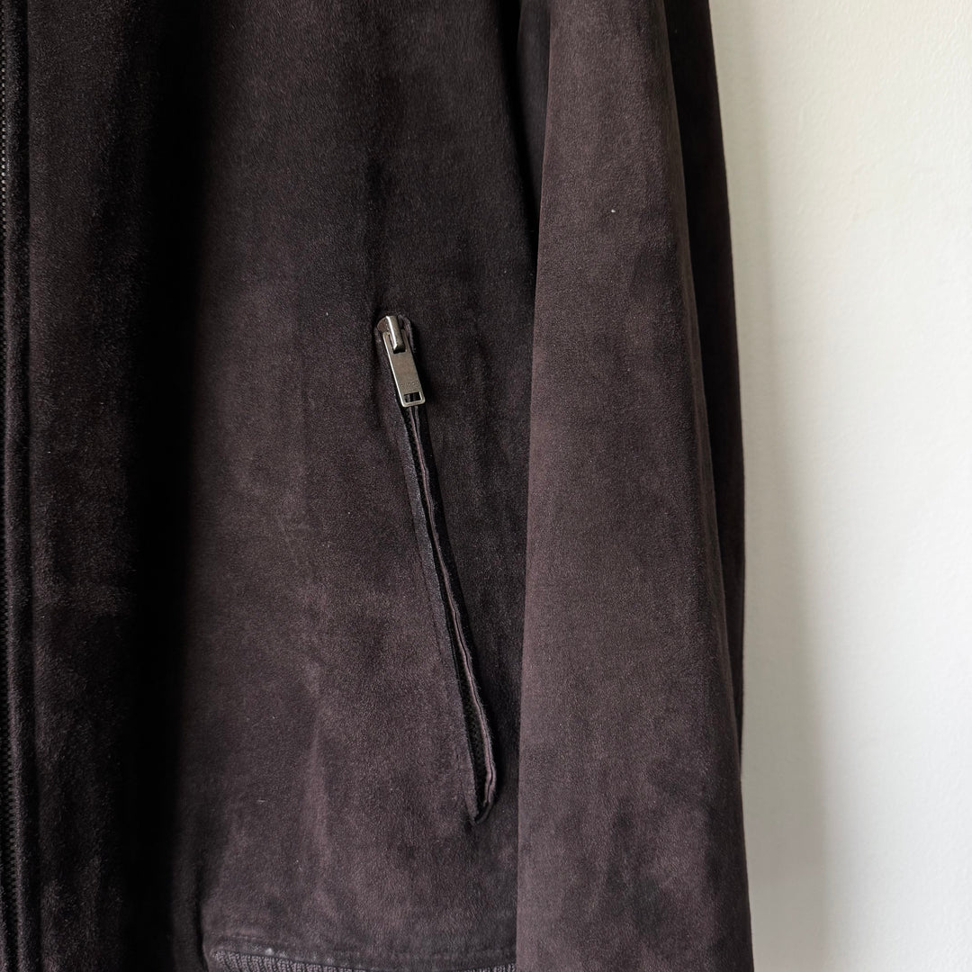 Gucci By Tom Ford 2000’s Brown Reverse Leather Suede Bomber Jacket