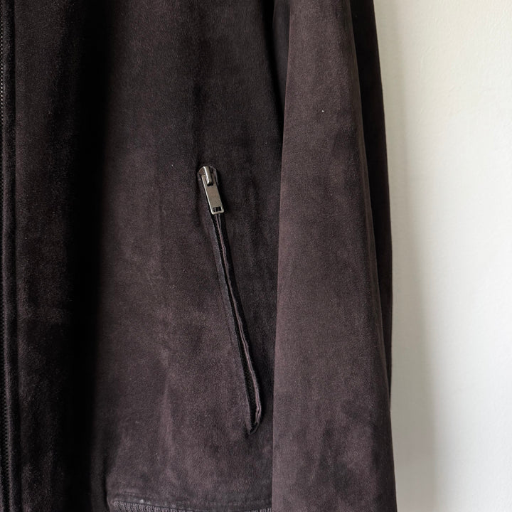 Gucci By Tom Ford 2000’s Brown Reverse Leather Suede Bomber Jacket