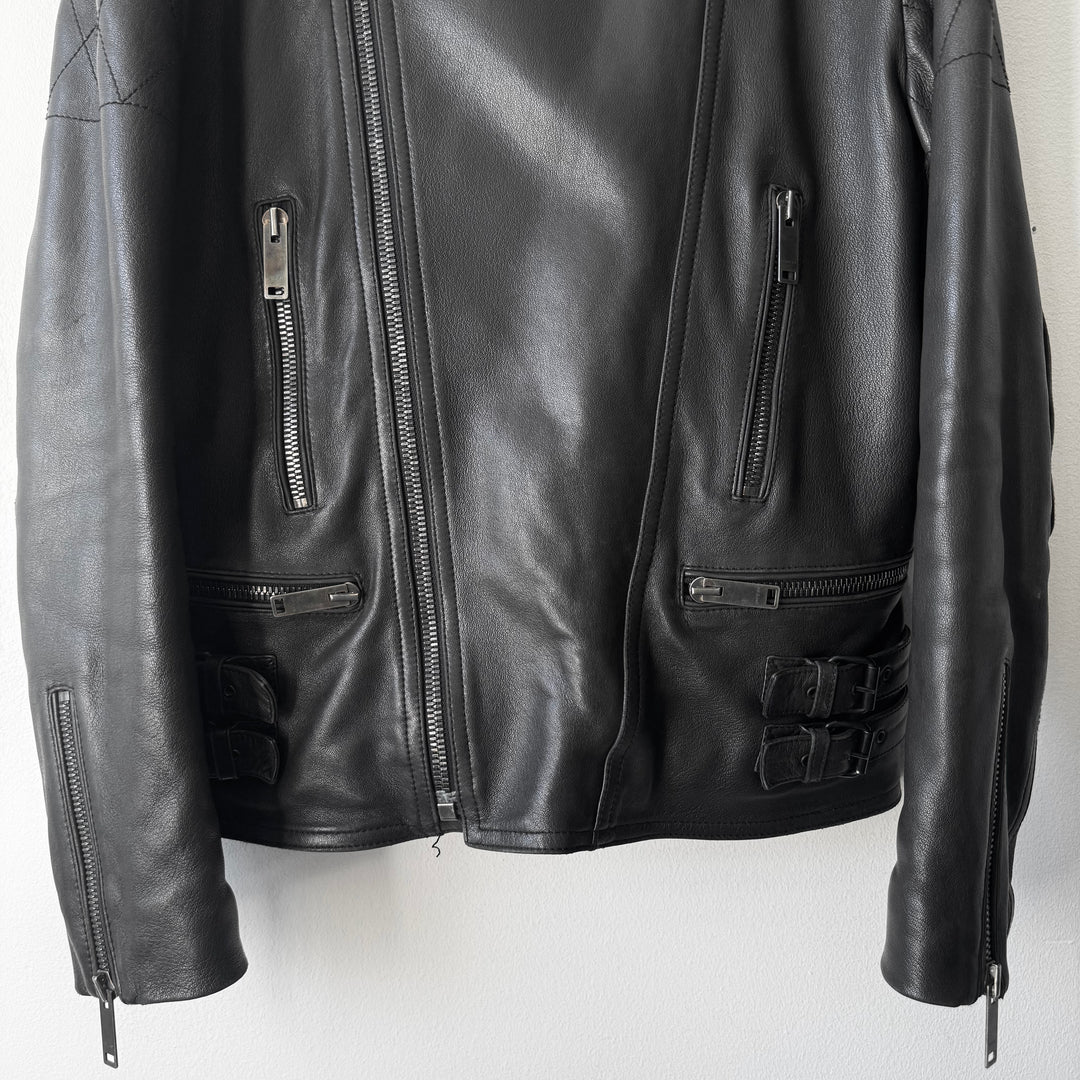 Gucci FW2006 Black Lamb Leather Biker Moto Jacket