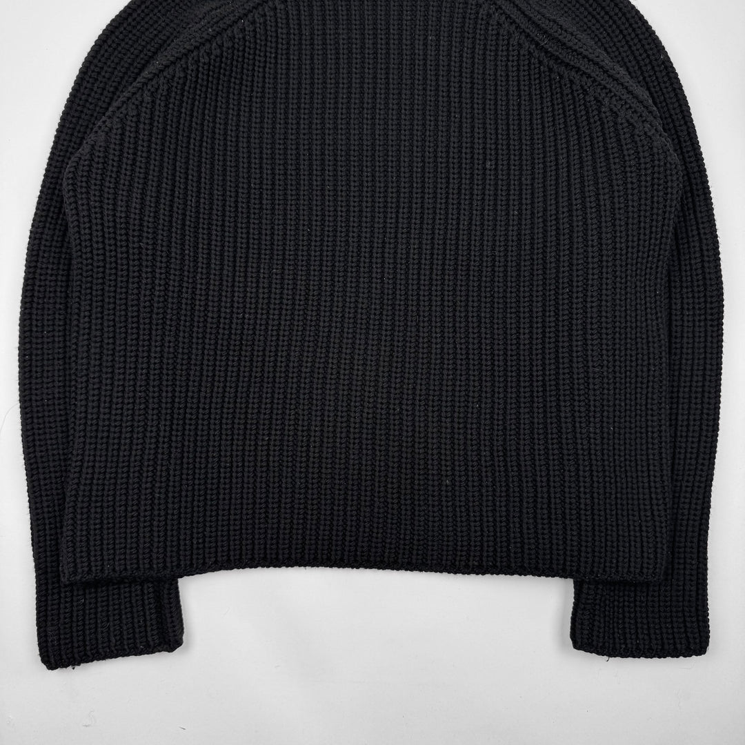 Gucci By Tom Ford Black Heavy Chunky Merino Wool Turtle Neck Pullover