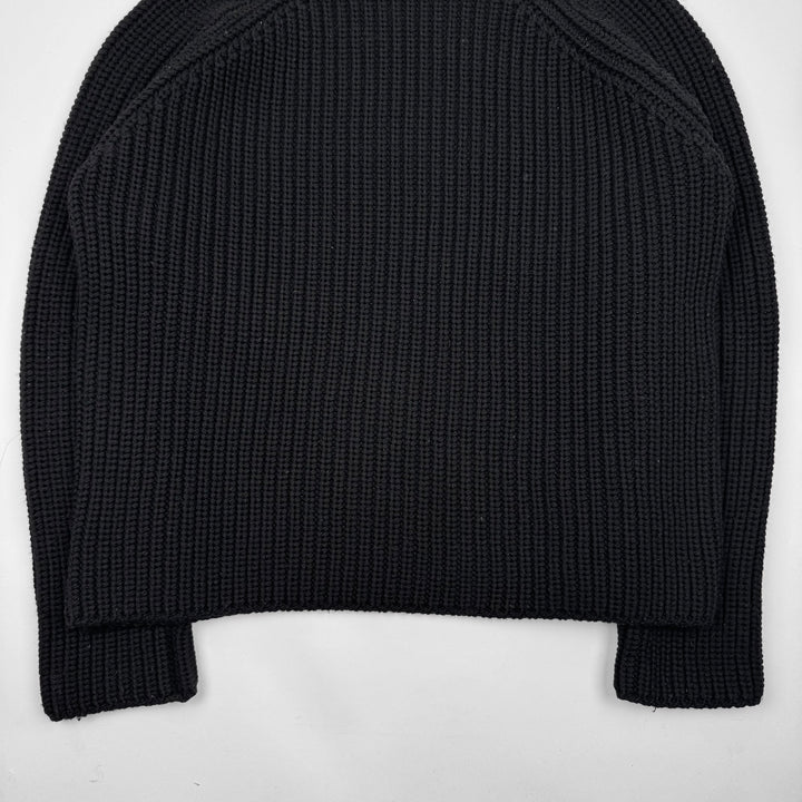 Gucci By Tom Ford Black Heavy Chunky Merino Wool Turtle Neck Pullover