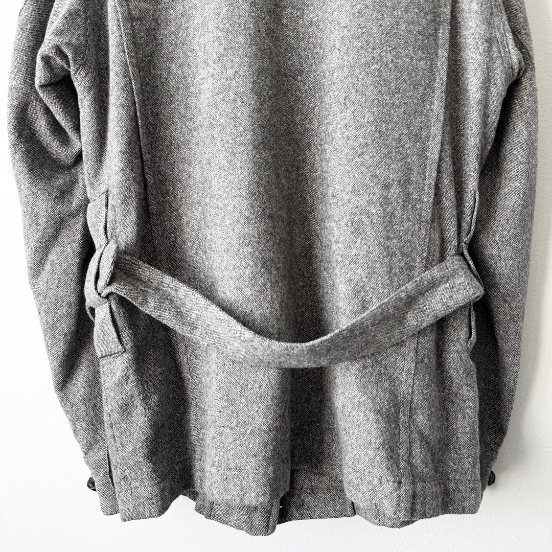 Yves Saint Laurent Rive Gauche FW2006 Gray Wool/Silk Belted Military Jacket