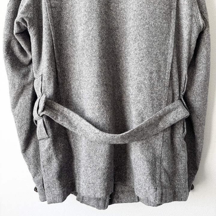 Yves Saint Laurent Rive Gauche FW2006 Gray Wool/Silk Belted Military Jacket
