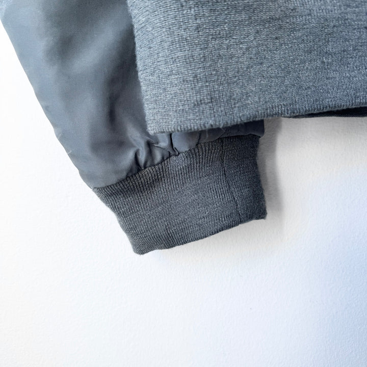 Helmut Lang AW1998 Gray Polyamide MA-1 Flight Bomber Jacket