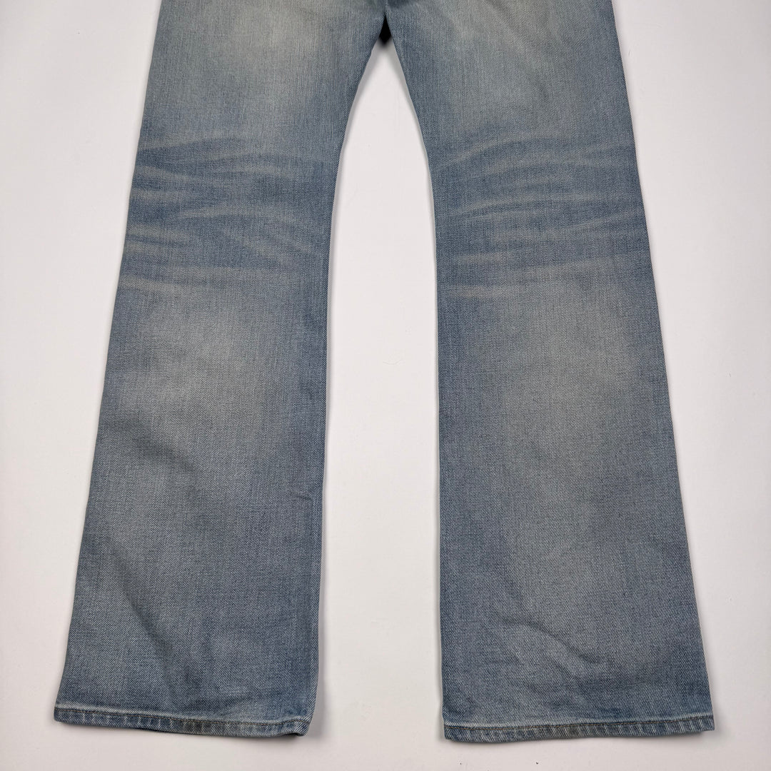 Tom Ford SS2025 Washed Blue Cotton Denim Bootcut Jeans