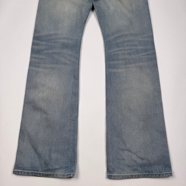 Tom Ford SS2025 Washed Blue Cotton Denim Bootcut Jeans