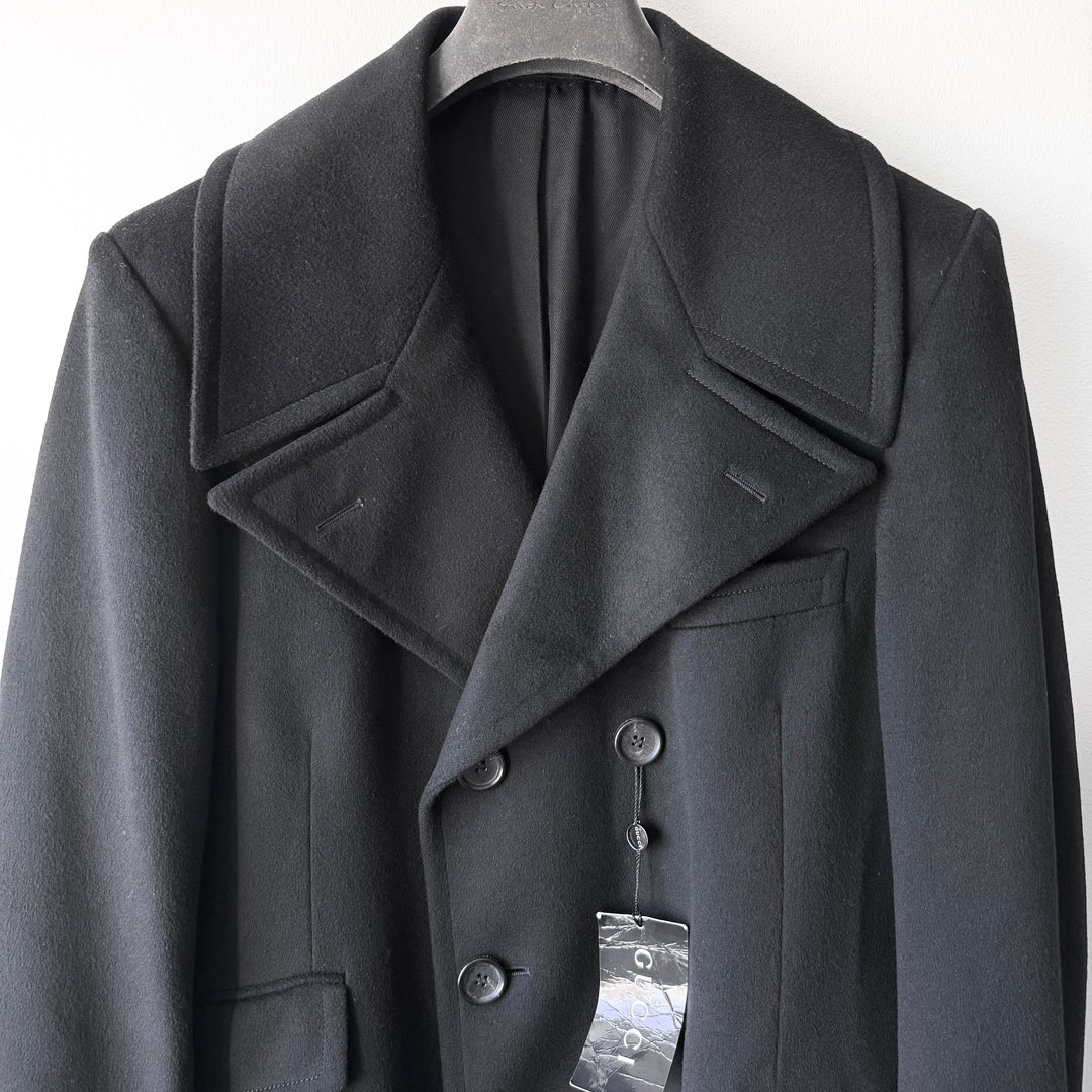 Gucci By Tom Ford FW2003 Black Double Breasted Wool Peacoat