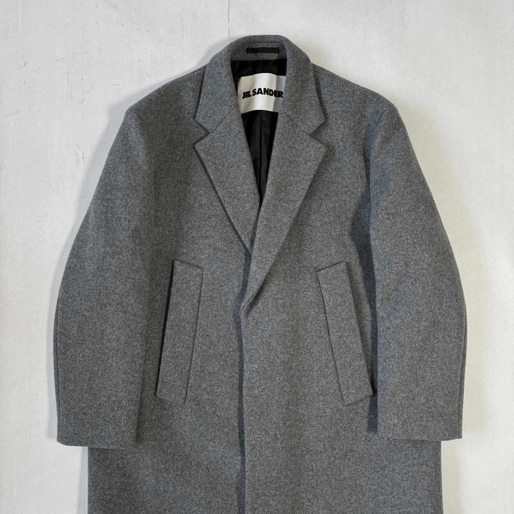 Jil Sander FW2023 Oversized Long Gray Wool Coat