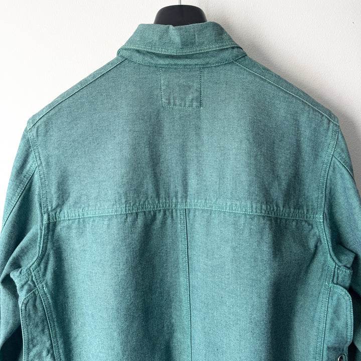 Giorgio Armani 1980s Iridescent Green Denim Jacket