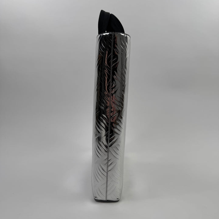 Prada FW2023 Silver Leather Tote Bag