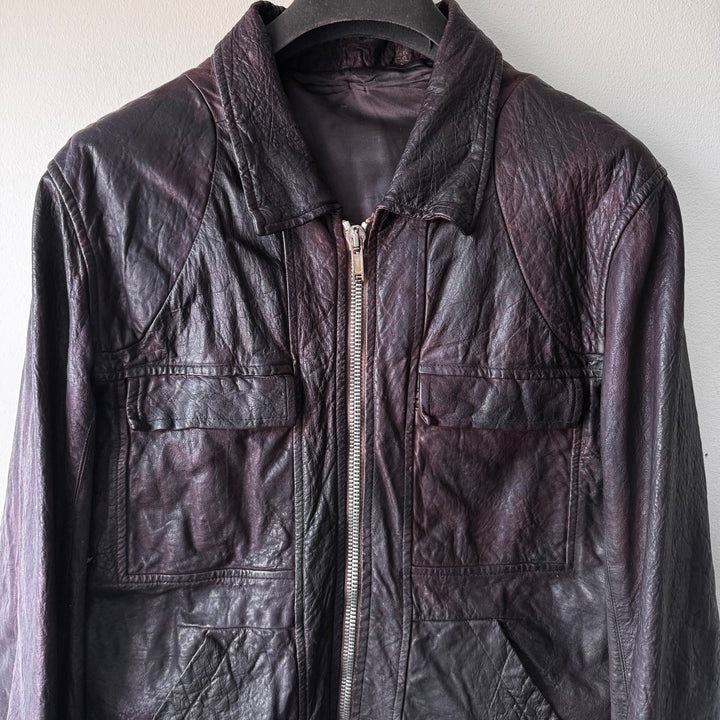 Rick Owens FW2008 Dust Hammered Lamb Leather Bruiser Jacket