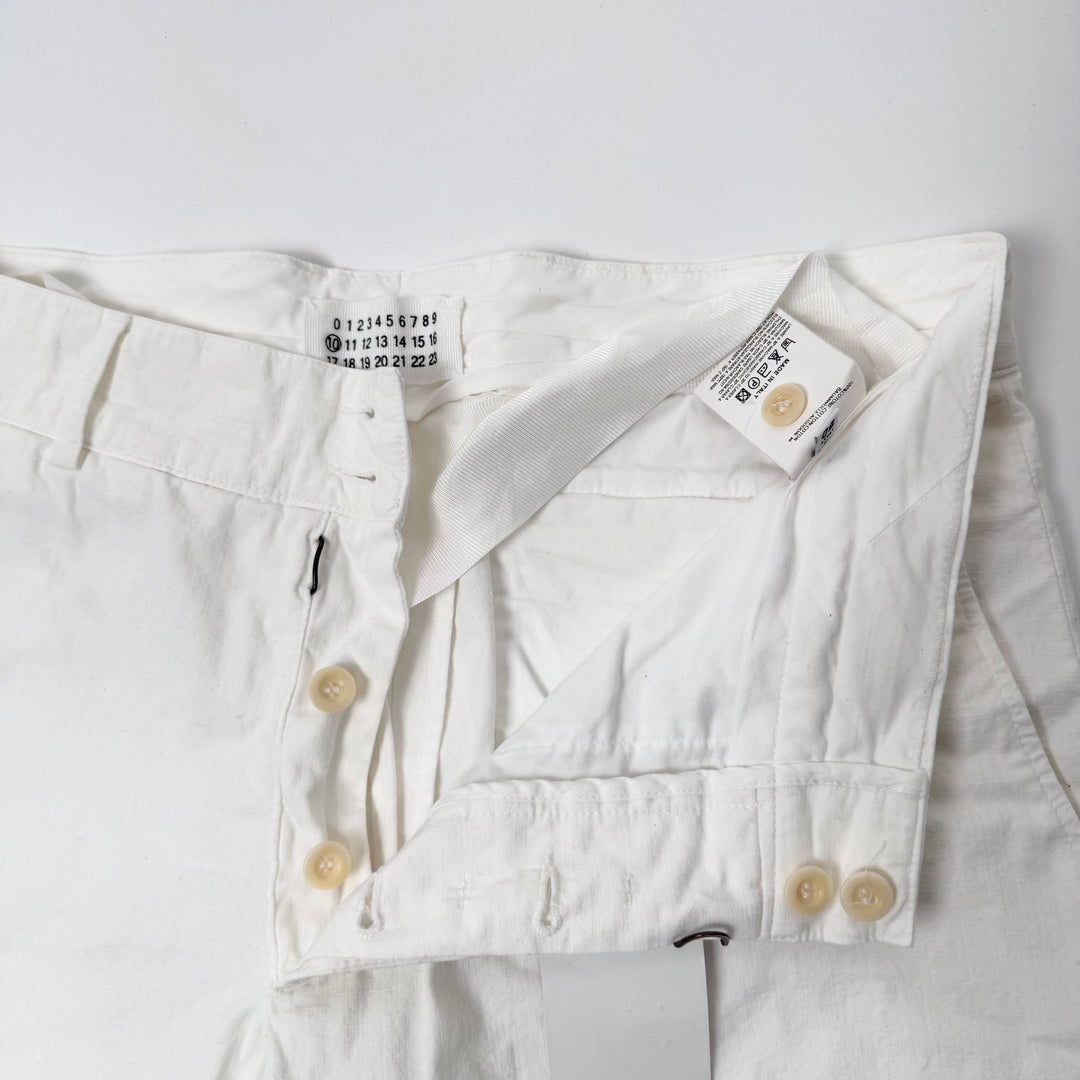 SS2005 Martin Margiela White Cotton Relaxed Straight Pants
