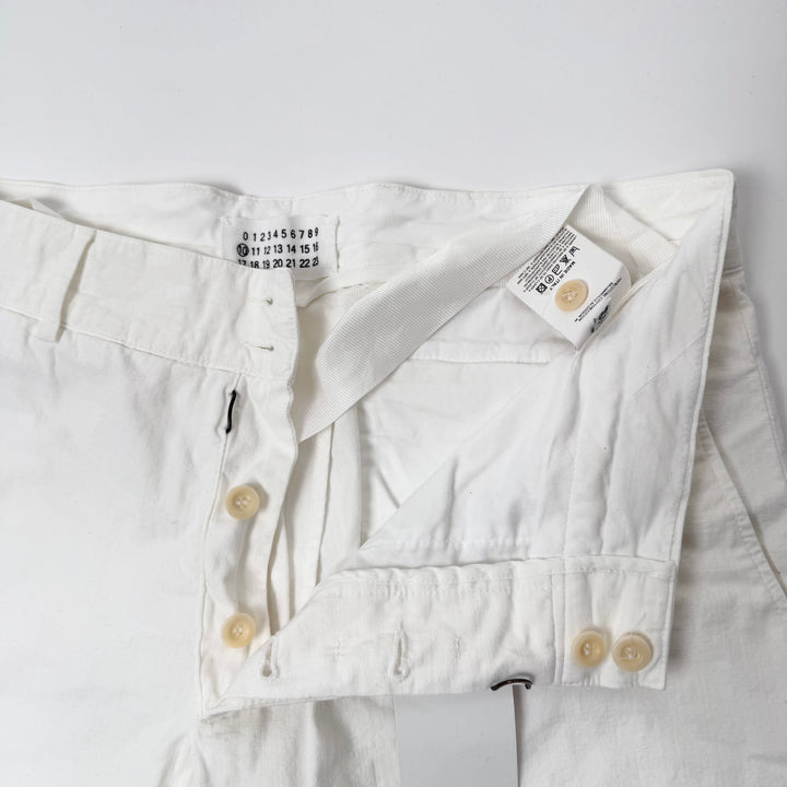 SS2005 Martin Margiela White Cotton Relaxed Straight Pants