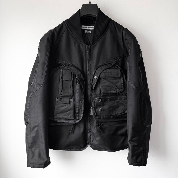 Issey Miyake AW2000 Black Ballistic Nylon X-Ray Cargo Bomber Jacket