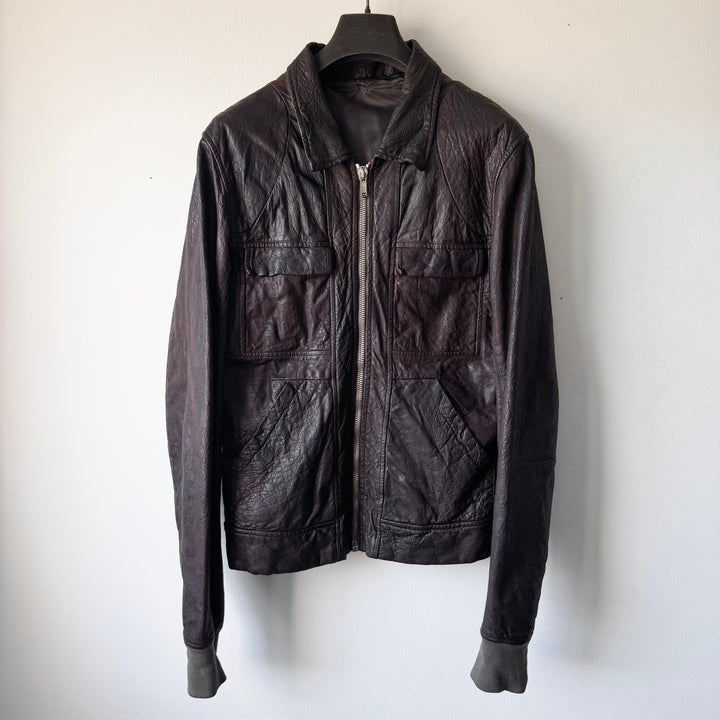 Rick Owens FW2008 Dust Hammered Lamb Leather Bruiser Jacket