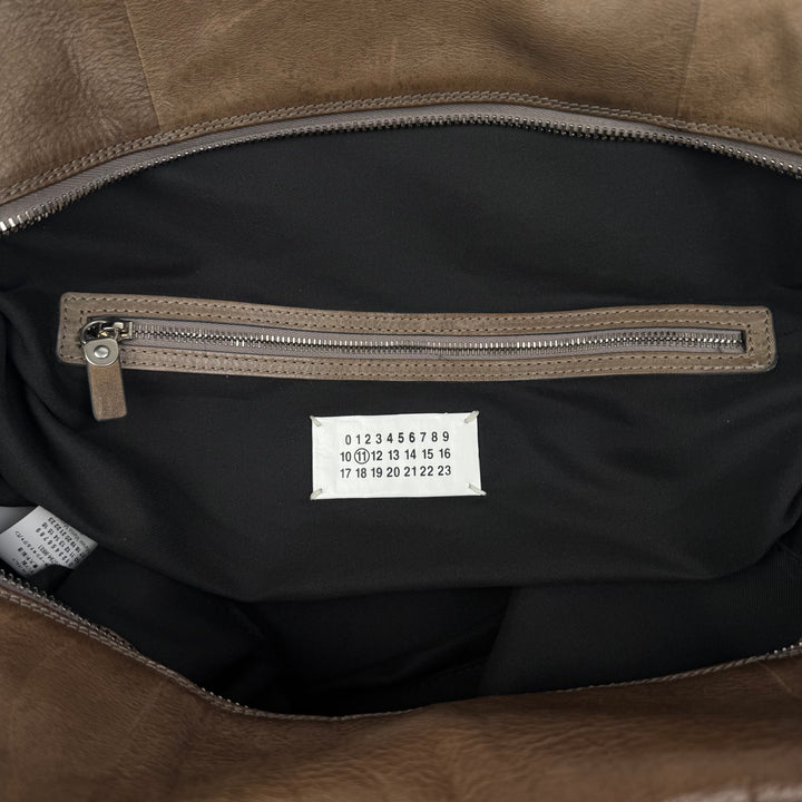AW2014 Maison Martin Margiela Brown Large Leather Weekender/Duffle Bag