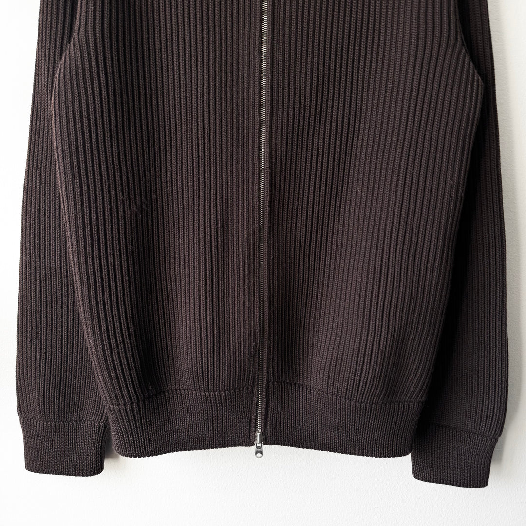 Martin Margiela AW2006 Brown Wool Zip-Up Drivers/Truckers Knit
